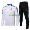 Real Madrid Ensemble Sweat d'Entraînement Quarter-Zip 22-23 Bleu Blanc Pour Homme